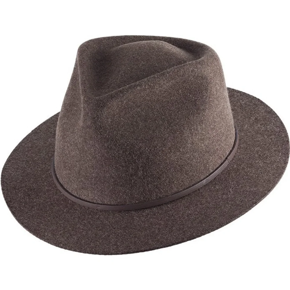 Kooringal Hayle Fedora Wool Felt Hat Brown Small